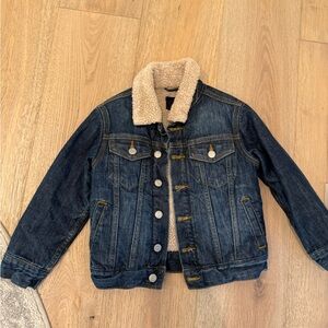 Gap kids size 6-7 years old Denim Sherpa-Lined Kids Jacket